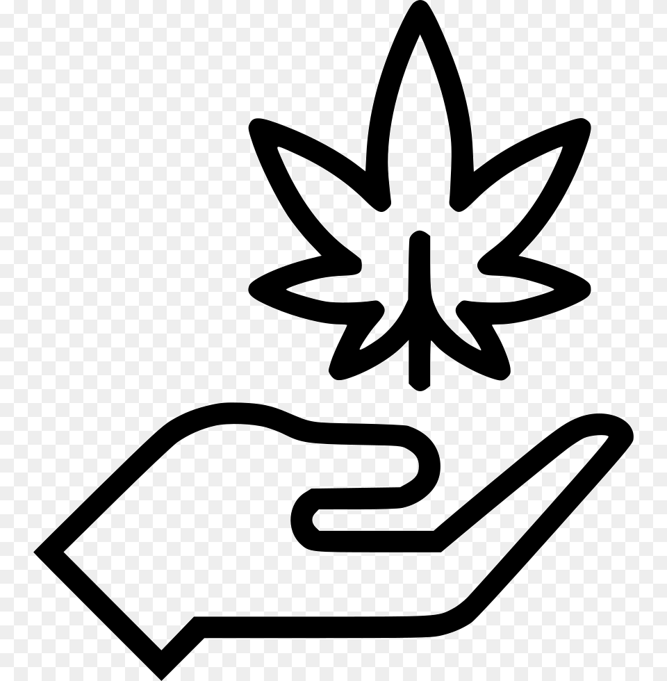 Hand Marijuana Weed Pot Icon Download, Stencil, Symbol Free Png