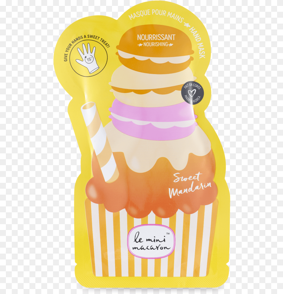 Hand Mask Le Mini Macaron Sweet Mandarin Hand Mask, Cream, Dessert, Food, Ice Cream Free Transparent Png