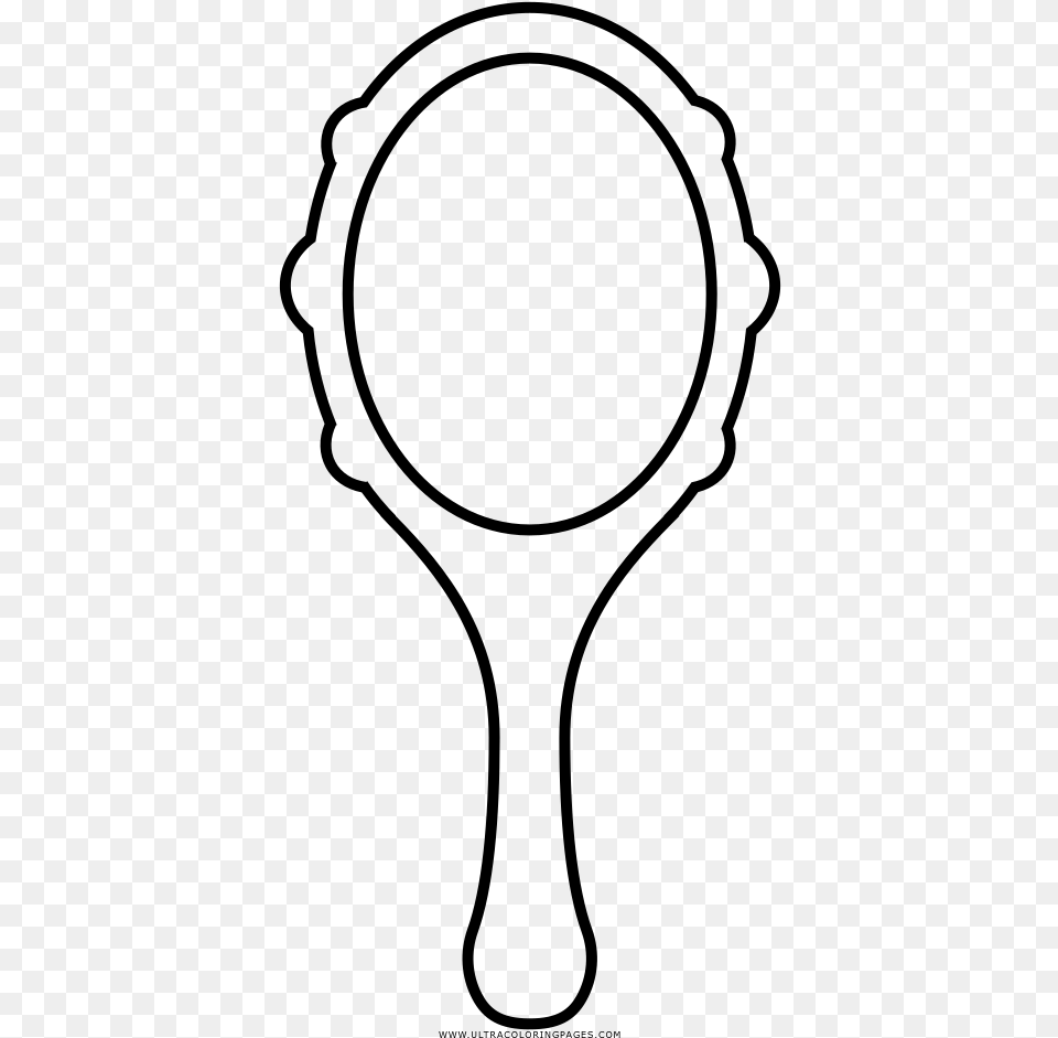 Hand Mirror Coloring, Gray Png