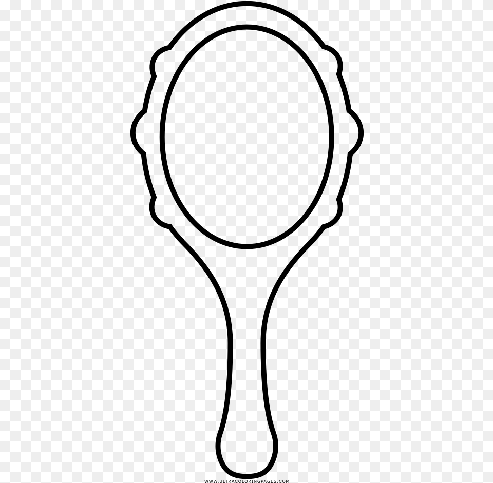 Hand Mirror Coloring, Gray Free Png