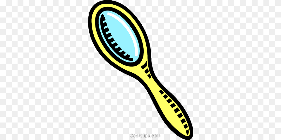 Hand Mirror Royalty Vector Clip Art Illustration, Brush, Device, Tool, Racket Free Png
