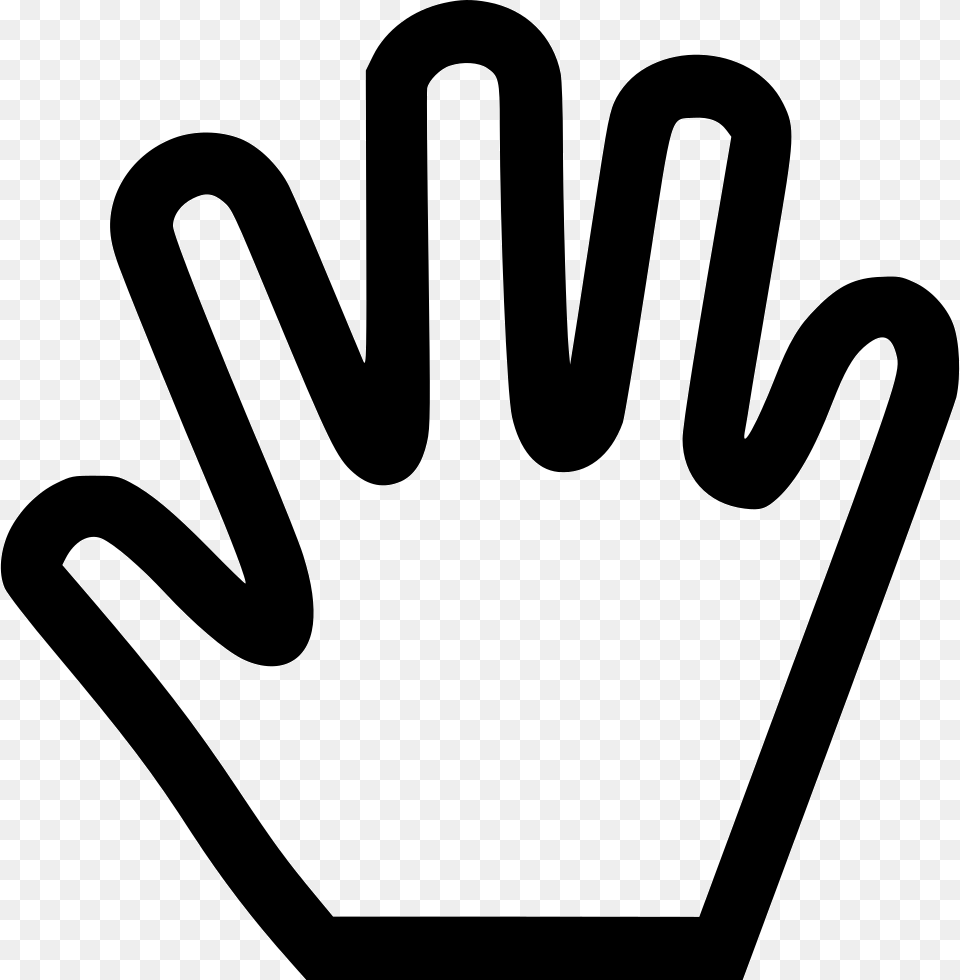 Hand Move Stop Hand Move Icon Svg, Clothing, Glove, Cutlery, Fork Free Png Download