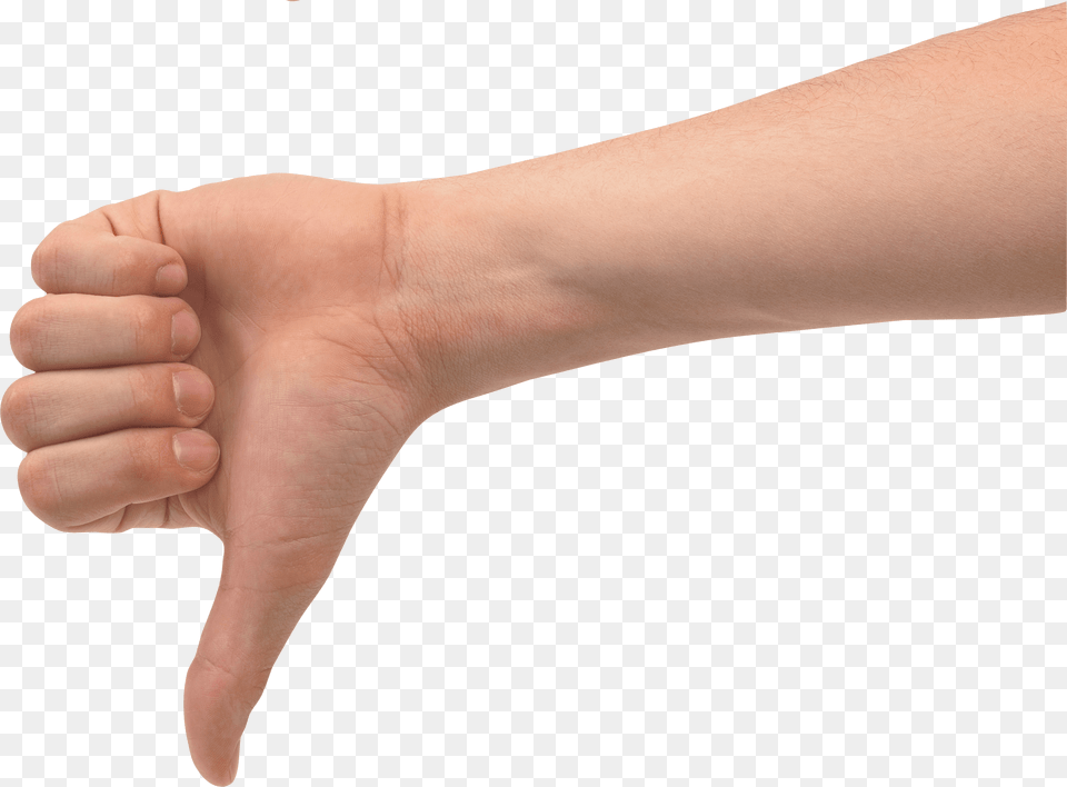 Hand Negative Down Thumbs Down Hand Body Part, Finger, Person, Wrist Free Transparent Png