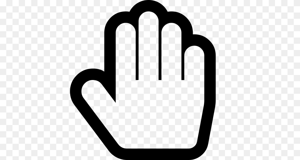 Hand O Stop Icon, Gray Png Image