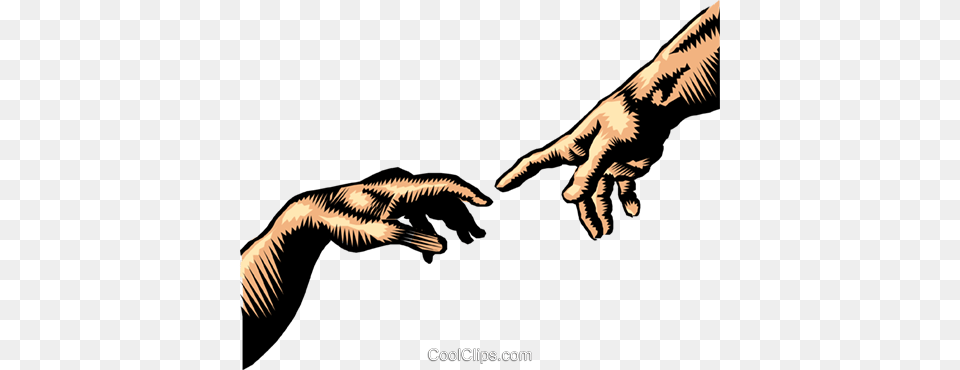 Hand Of God The Creation Of Adam Royalty Vector Clip Art, Finger, Person, Body Part, Animal Png