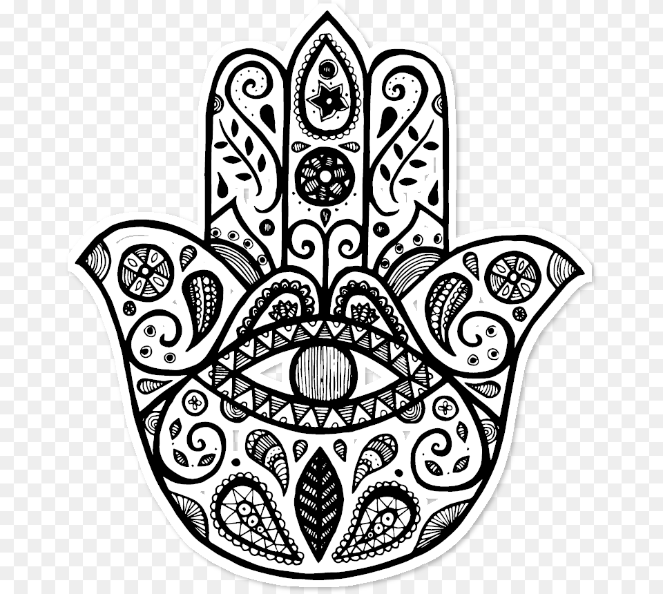 Hand Of Hamsa, Art, Doodle, Drawing, Pattern Png