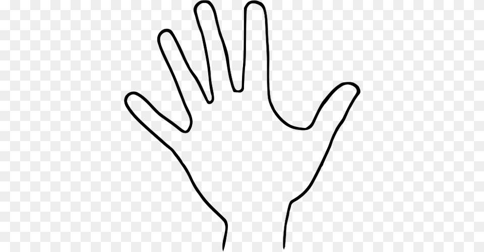 Hand Outline, Gray Png Image