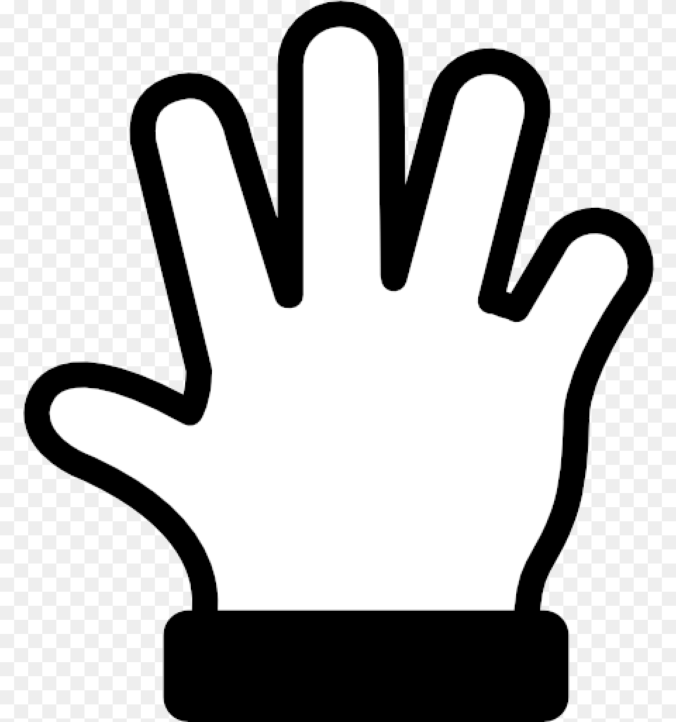 Hand Outline Hands Spread Gestures Icon Clipart Hand Outline, Clothing, Glove Free Png Download