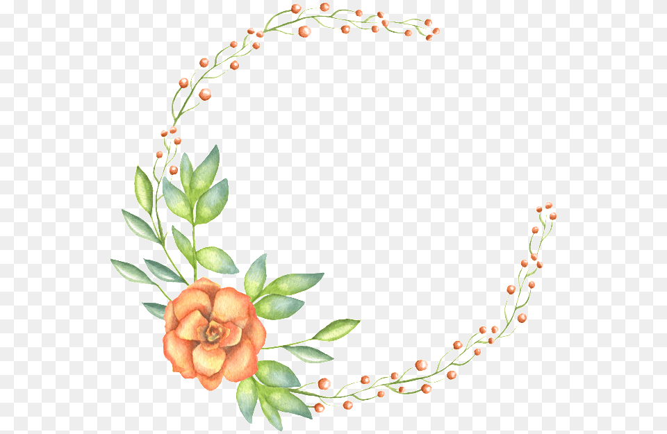Hand Painted A Flower Flower And Flower Garland Flowers Portable Network Graphics, Art, Floral Design, Pattern, Embroidery Free Transparent Png
