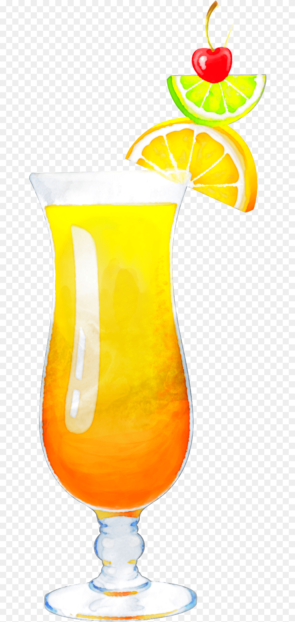 Hand Painted A Glass Of Orange Juice Orange, Alcohol, Beverage, Cocktail, Plant Free Transparent Png