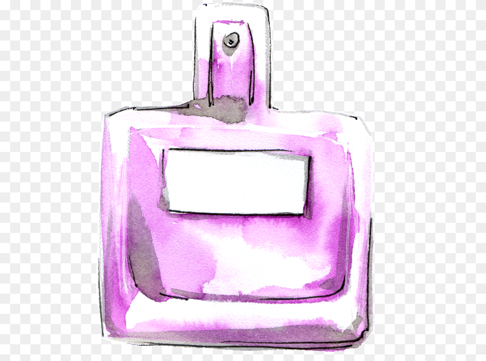 Hand Painted A Perfume Bottle Transparent Portable Network Graphics, Accessories, Bag, Handbag, Cosmetics Png