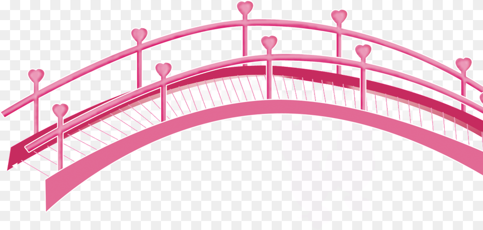 Hand Painted A Pink Bridge Arch, Architecture, Arch Bridge, Gate Free Png Download
