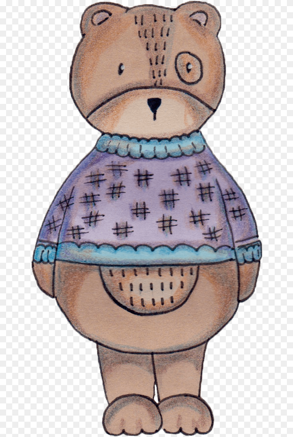 Hand Painted A Well Behaved Puppet Cartoon, Baby, Person, Plush, Toy Free Png Download