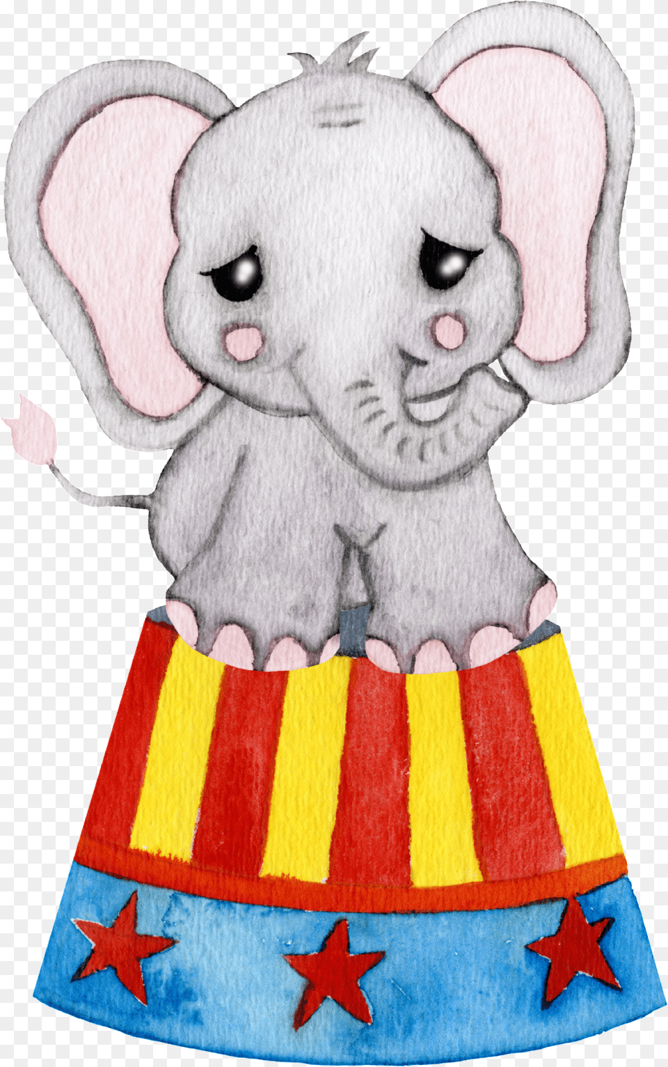 Hand Painted Baby Elephant Portable Network Graphics, Clothing, Hat, Birthday Cake, Cake Free Transparent Png