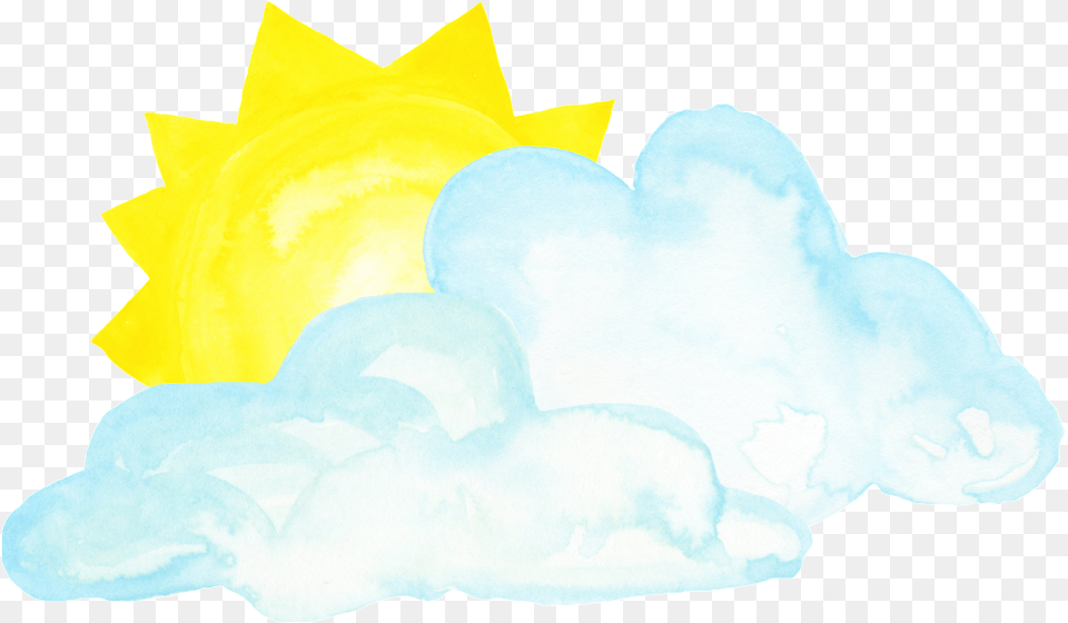 Hand Painted By The Clouds Blocking Half Of Sun Sun And Clouds Sketch, Foam, Baby, Person, Nature Png