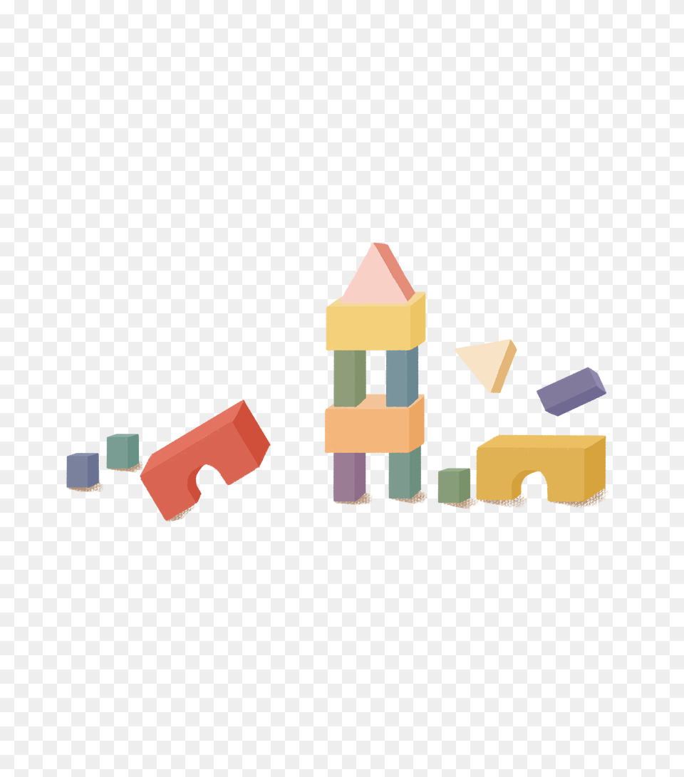 Hand Painted Cartoon Building Blocks Free Download Png