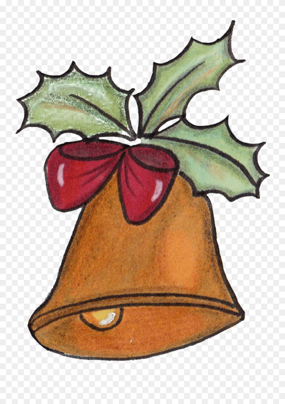 Hand Painted Cartoon Christmas Bell Clip Art, Person Png