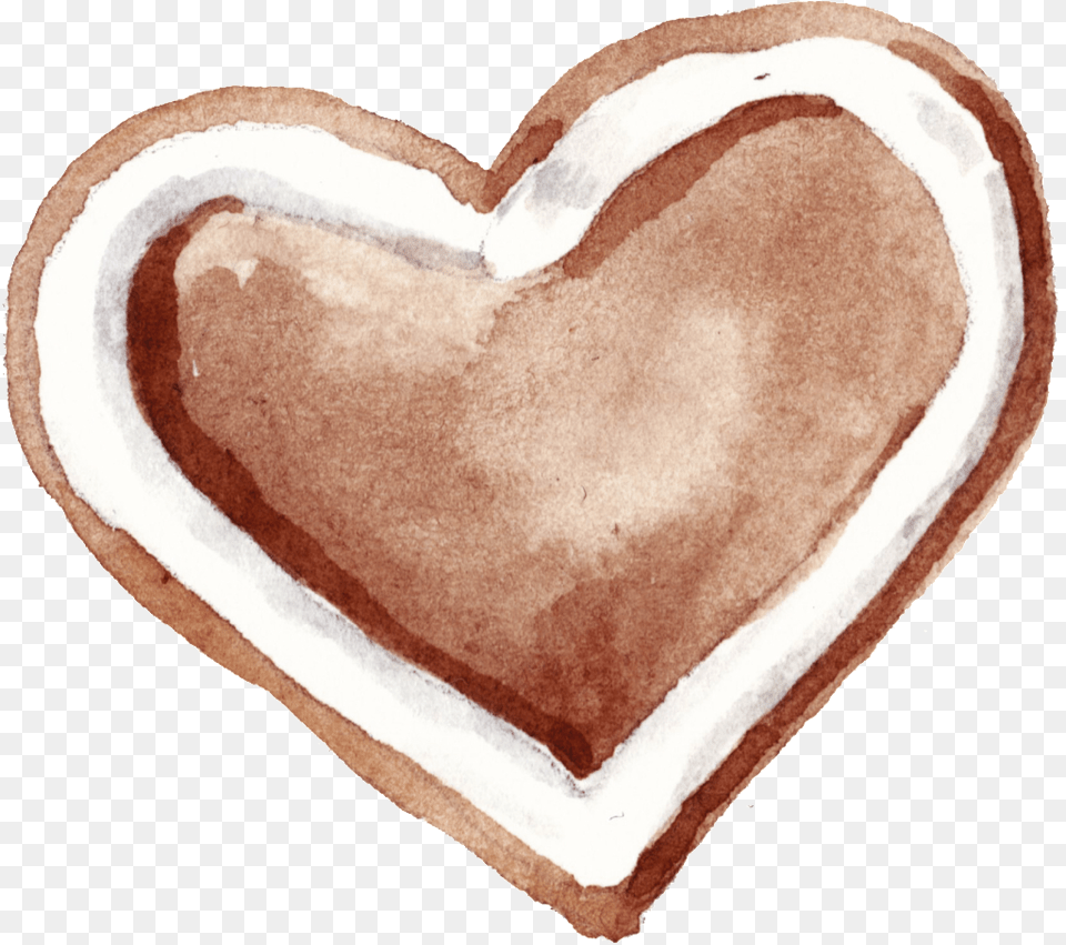 Hand Painted Cute Love Decorative Portable Network Graphics, Heart, Bread, Food Free Png