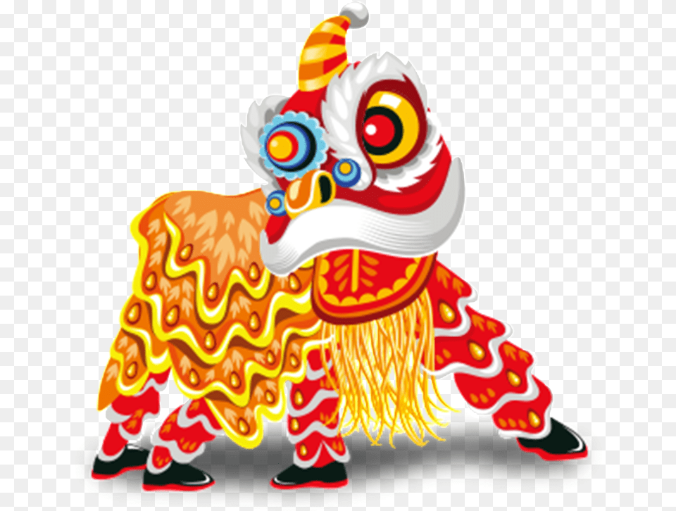 Hand Painted Flat Festive Lion Dance Chinese New Year Chinese New Year Gif, Chinese New Year, Festival, Toy Free Png