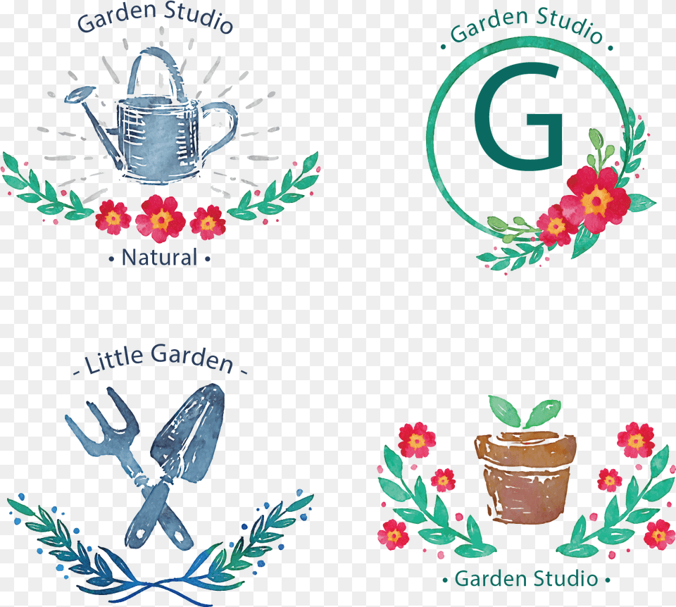 Hand Painted Flowers Icon Transprent Handpainted Watercolor Garden Logo, Pattern Png Image