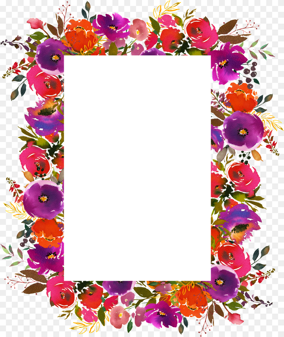 Hand Painted Gorgeous Side Flowers Transparent Portable Network Graphics, Art, Collage, Floral Design, Pattern Png Image