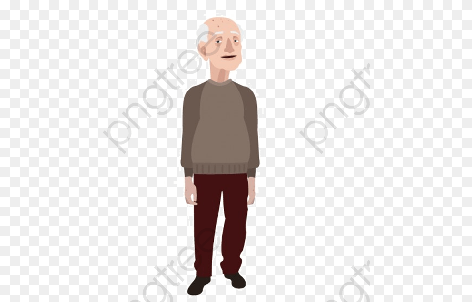 Hand Painted Grandfather Older Person Icon, Clothing, Standing, Sleeve, Long Sleeve Png Image