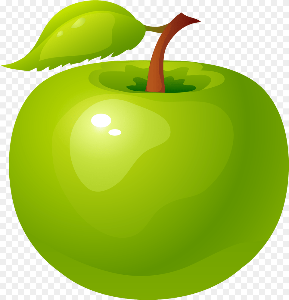 Hand Painted Green Apple Download Granny, Plant, Produce, Fruit, Food Free Png