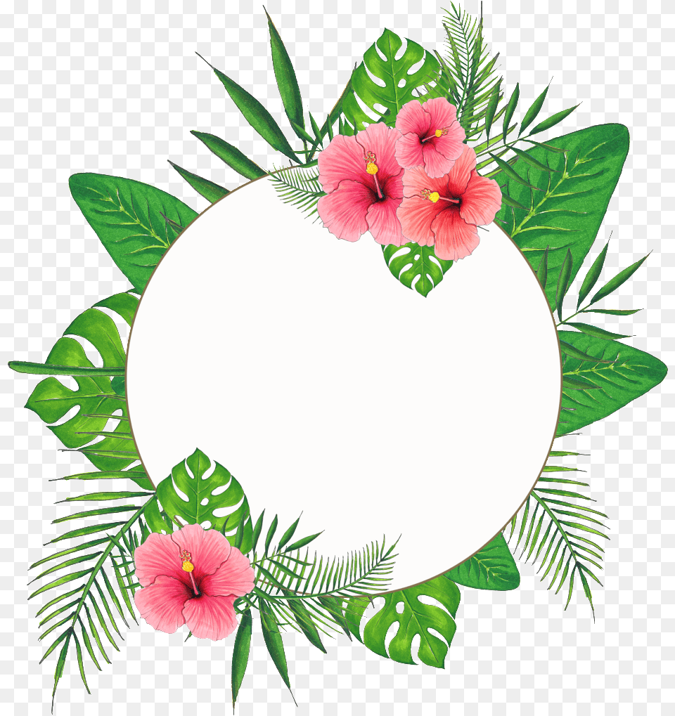 Hand Painted Green Leaf Wreath Transparent Imagenes De Hojas, Flower, Plant, Petal, Hibiscus Png