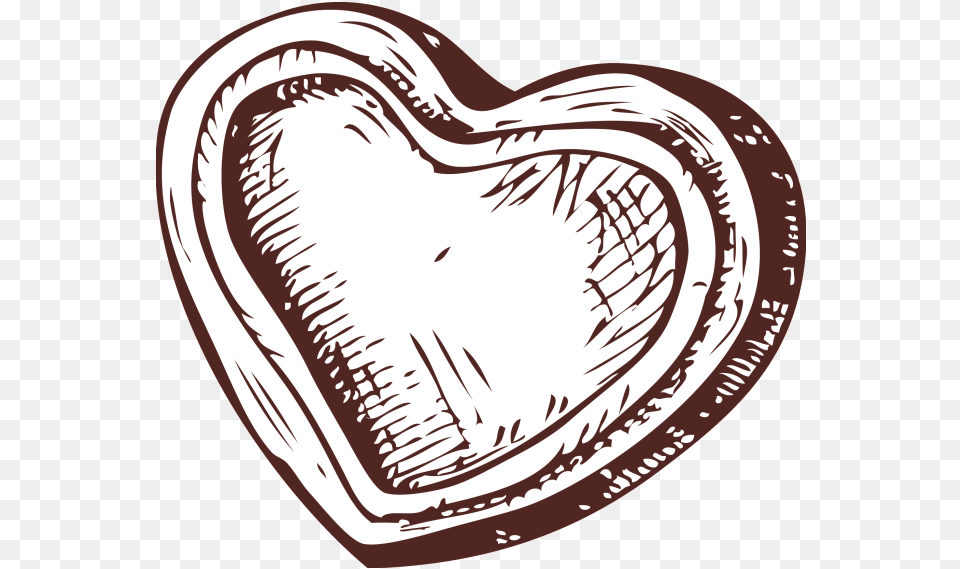 Hand Painted Heart Shaped Biscuits Cookie Free Png Download