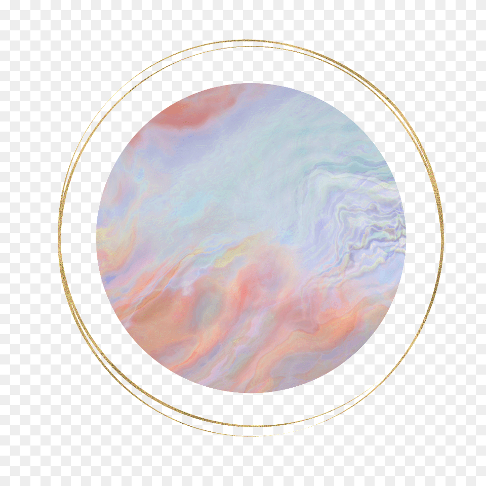 Hand Painted Marble Round Frame Transparent Canvas, Art, Painting, Accessories Free Png Download