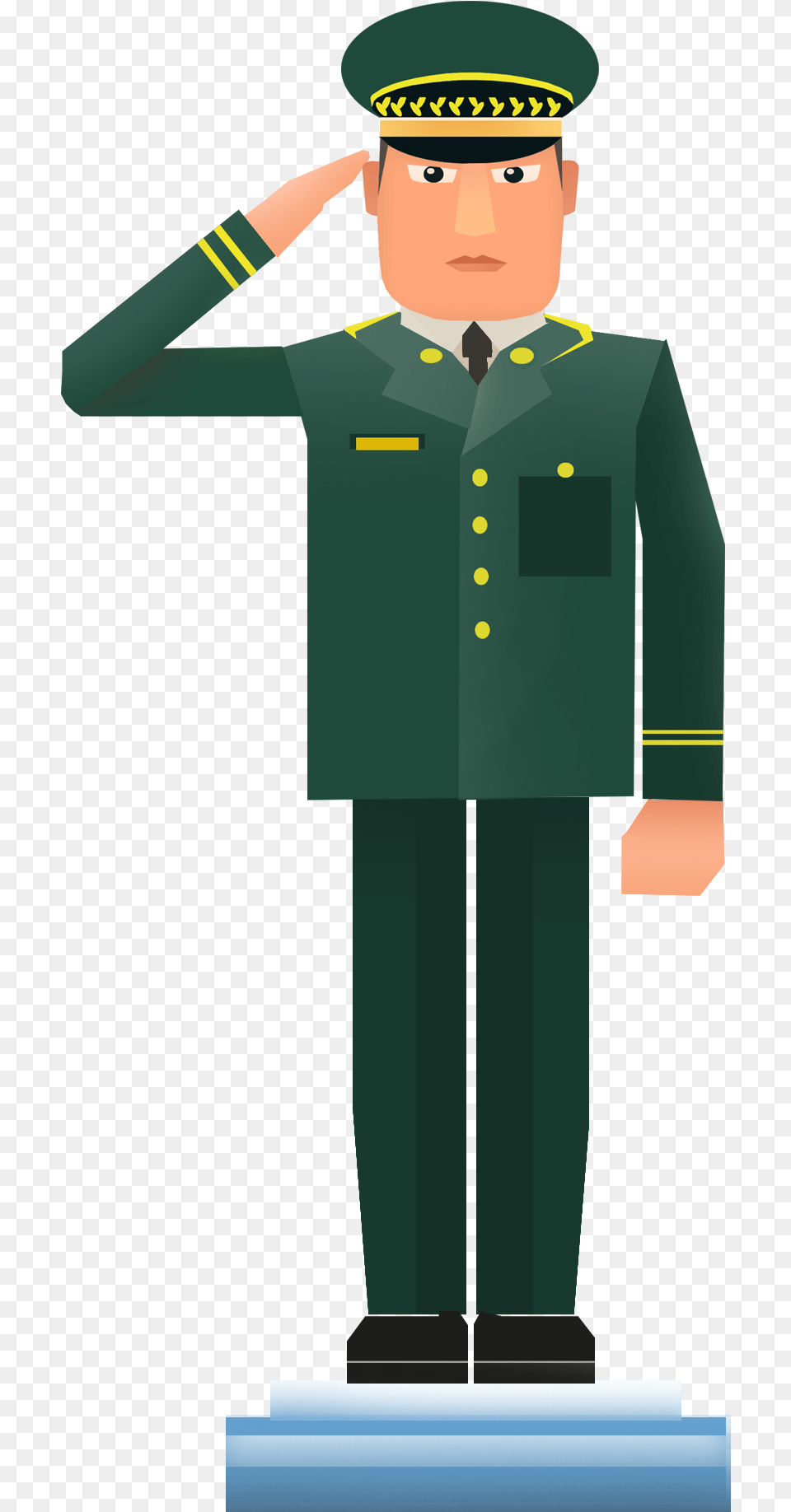 Hand Painted Military Liberation Army Salute, Person, Military Uniform, Captain, Officer Free Transparent Png