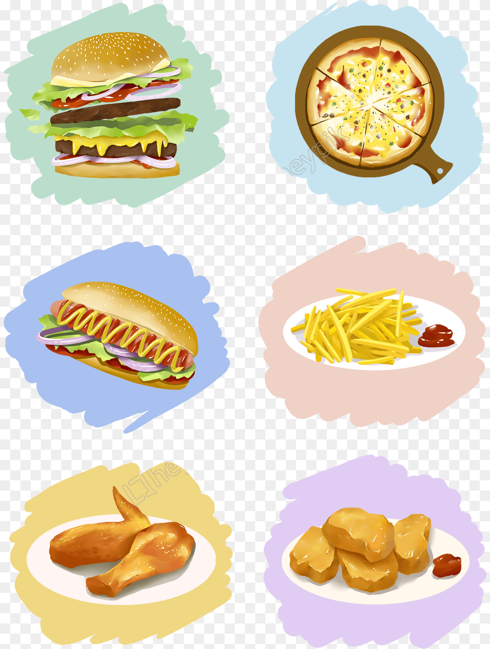 Hand Painted Original Anime Vector Food Fast Food Foreign Anime Hand Pulled Noodles, Burger, Lunch, Meal Free Png