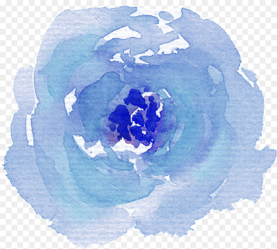 Hand Painted Purple Blue Watercolor Flower Blue Watercolor Rose, Outdoors, Nature, Astronomy, Outer Space Png Image