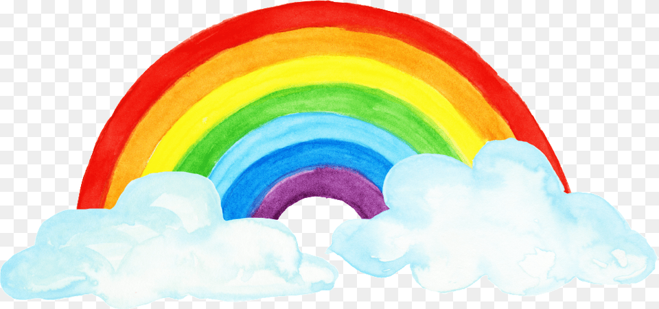 Hand Painted Rainbow Transparent After Rain, Foam, Food, Sweets, Baby Png Image