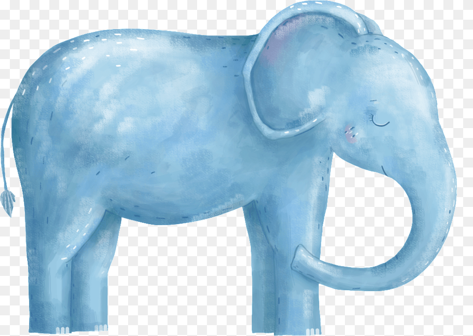 Hand Painted Realistic Closed Eye Elephant Cute Elephant Birthday Card, Animal, Mammal, Wildlife, Pig Free Transparent Png