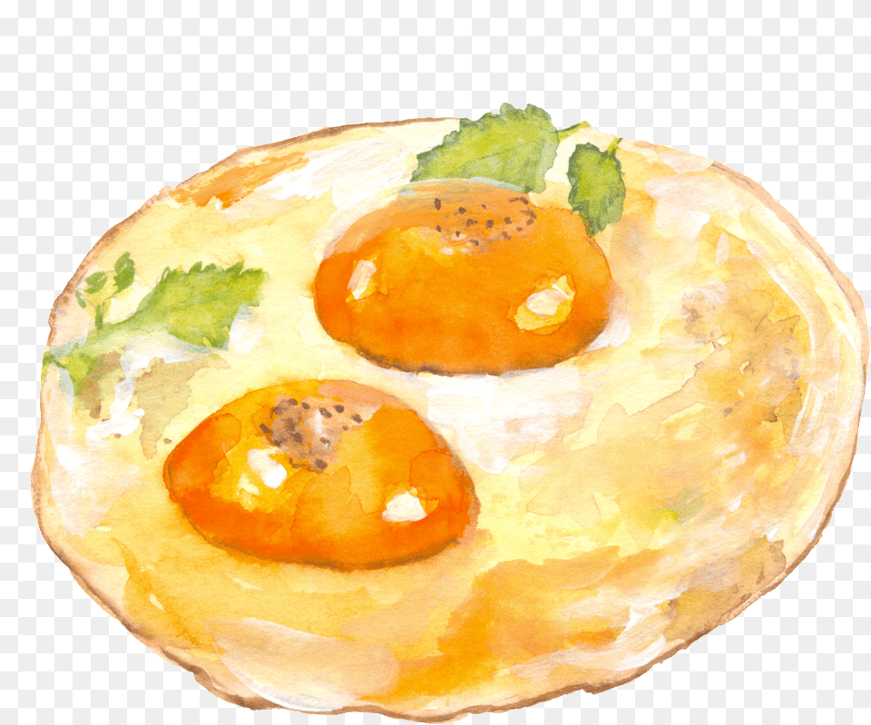 Hand Painted Realistic Seductive Poached Egg Transparent Fried Egg, Bread, Food, Fried Egg Free Png