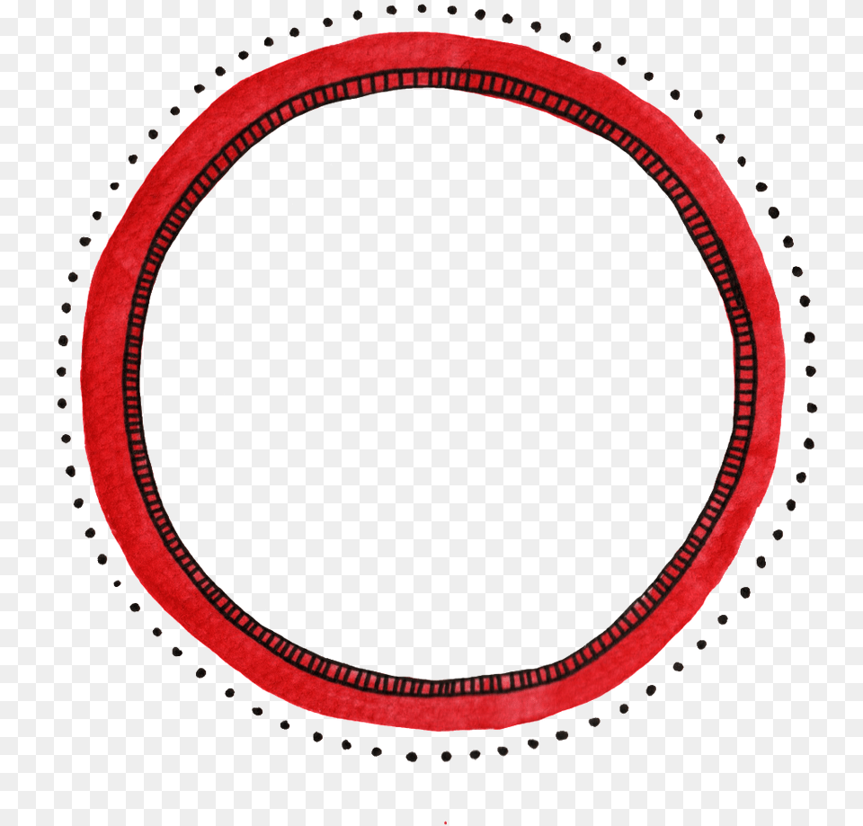 Hand Painted Red Circle Wave Point Decoration Vector Decorative Circle, Oval Free Png Download