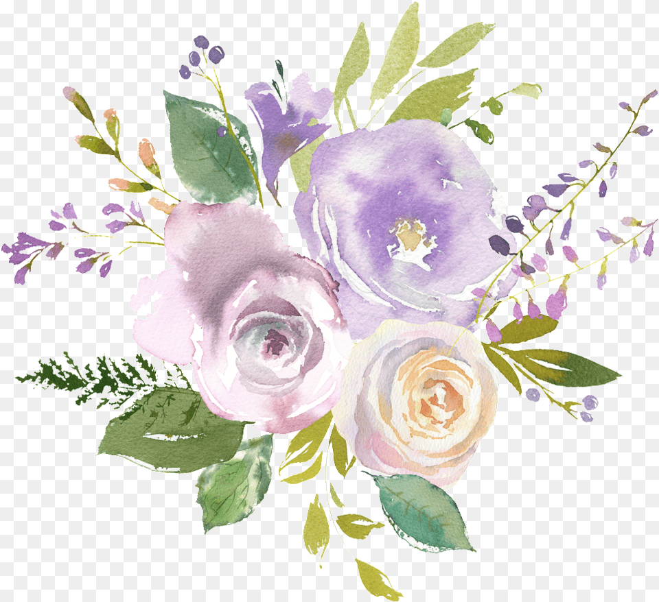 Hand Painted Three Watercolor Flowers Transparent Transparent Watercolor Flowers, Art, Floral Design, Flower, Flower Arrangement Png