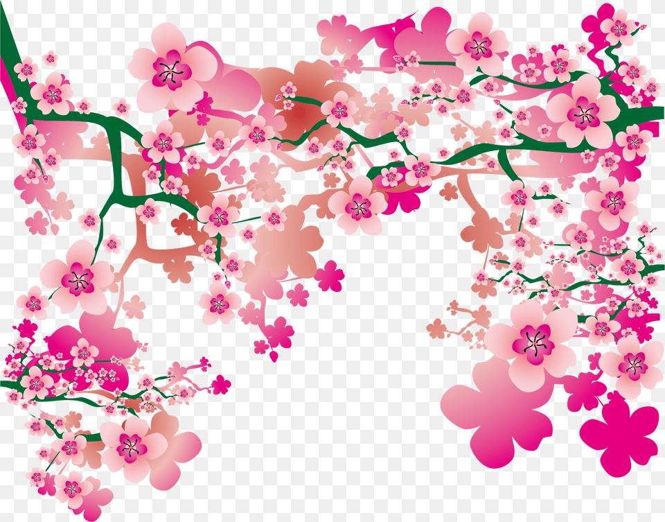 Hand Painted Transprent Hand Painted Cherry Blossoms, Flower, Plant, Cherry Blossom Free Png