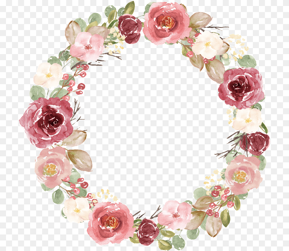 Hand Painted Watercolor Dry Flower Wreath Transparent Transparent Watercolor Flower Wreath, Plant, Rose, Accessories, Flower Arrangement Png Image