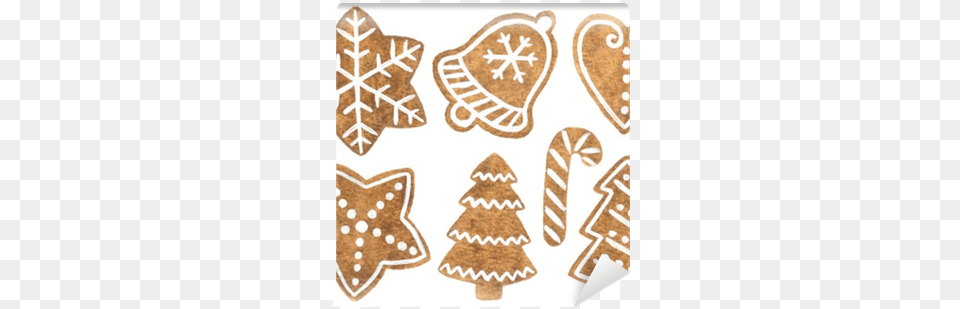 Hand Painted Watercolor Gingerbread Cookies Clip Art Watercolor Painting, Cookie, Food, Sweets Free Transparent Png
