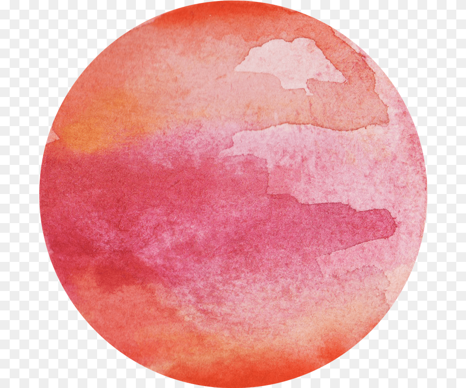 Hand Painted Watercolor Space Galaxy Neon Red And Pink Circle, Astronomy, Outer Space, Planet, Sphere Free Png Download