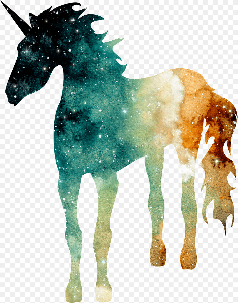 Hand Painted Watercolor Star Unicorn Animal, Colt Horse, Horse, Mammal Free Transparent Png