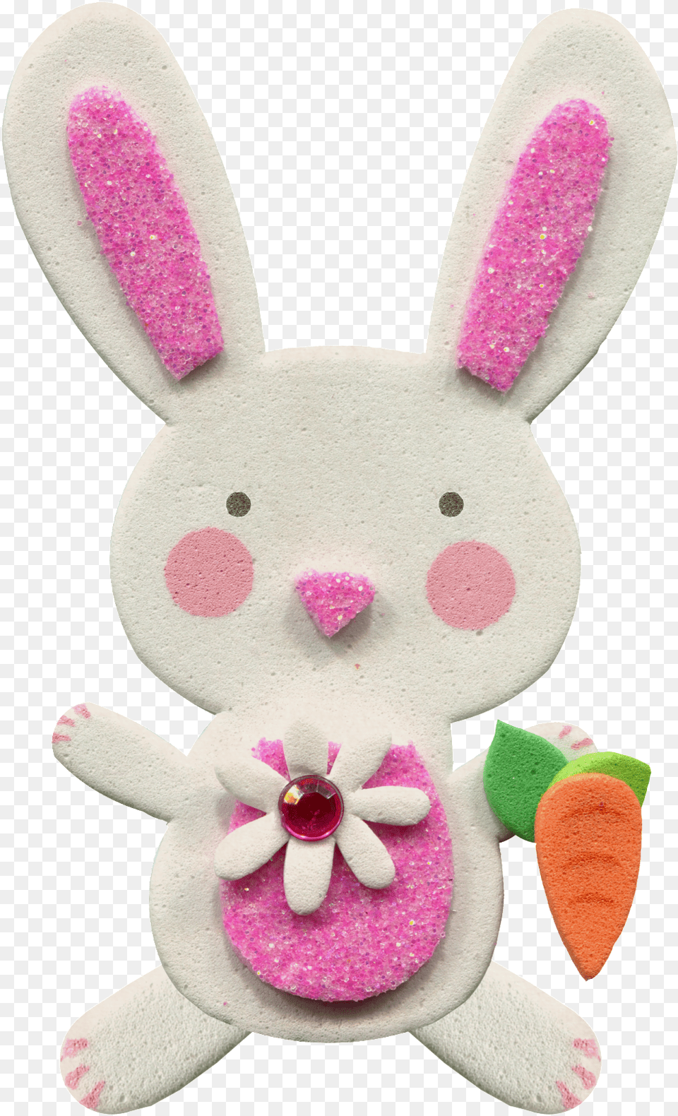 Hand Painted White Rabbit Sugar Transparent Material, Plush, Toy, Food, Sweets Free Png