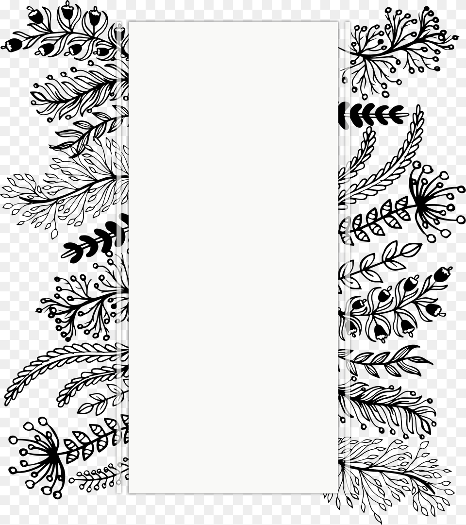 Hand Painted Wildflower Weed Decoration Title Box Hand Drawn Leaf Frame, Art, Floral Design, Graphics, Pattern Free Png Download