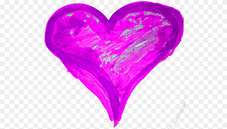 Hand Paintedwatercolor Heart U2013 Free Vector Painting, Purple, Flower, Plant, Rose Png Image