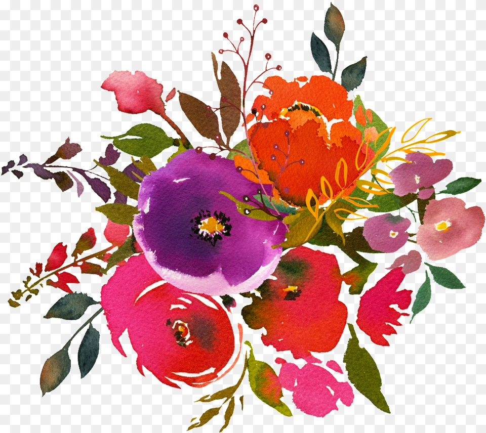 Hand Painting Watercolor Flower Transparent On Water Color Painting Flowers, Art, Floral Design, Flower Arrangement, Graphics Png