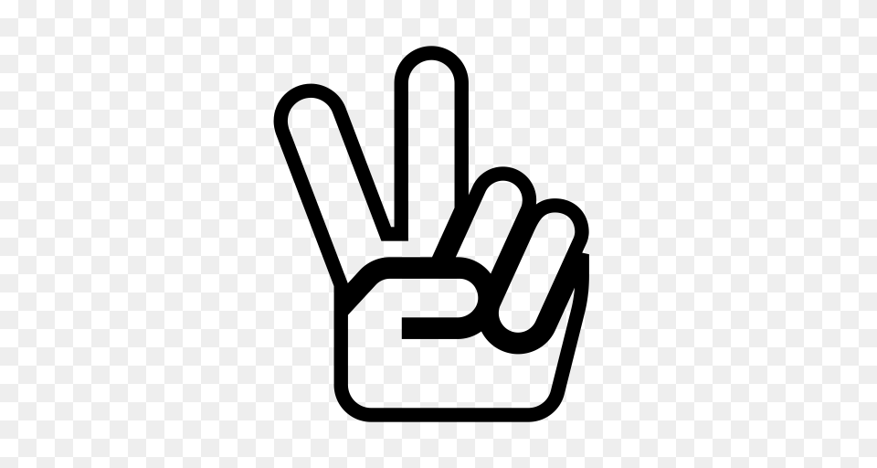 Hand Peace O Peace Sign Icon With And Vector Format For, Gray Free Png Download