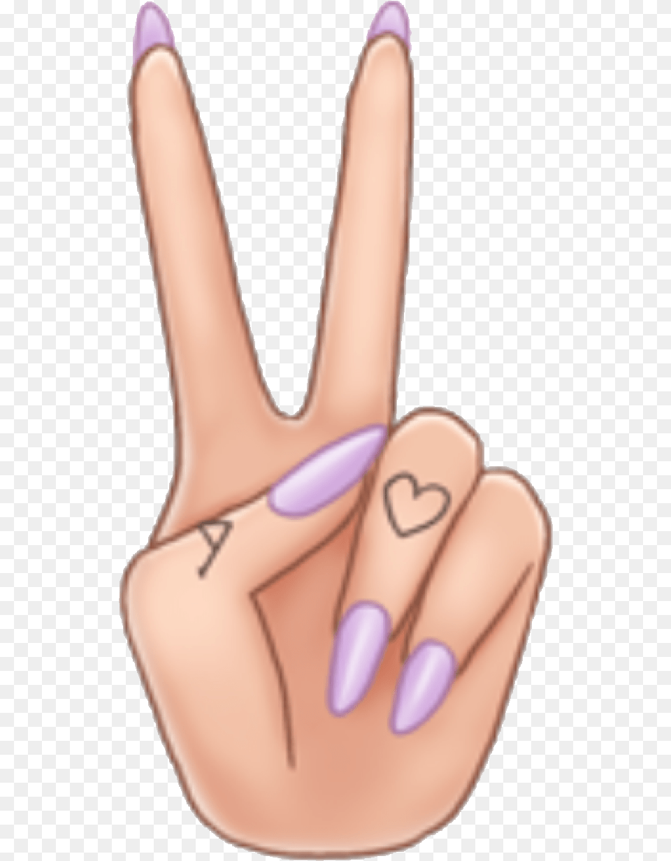 Hand Peace Sign Nails, Body Part, Finger, Nail, Person Png