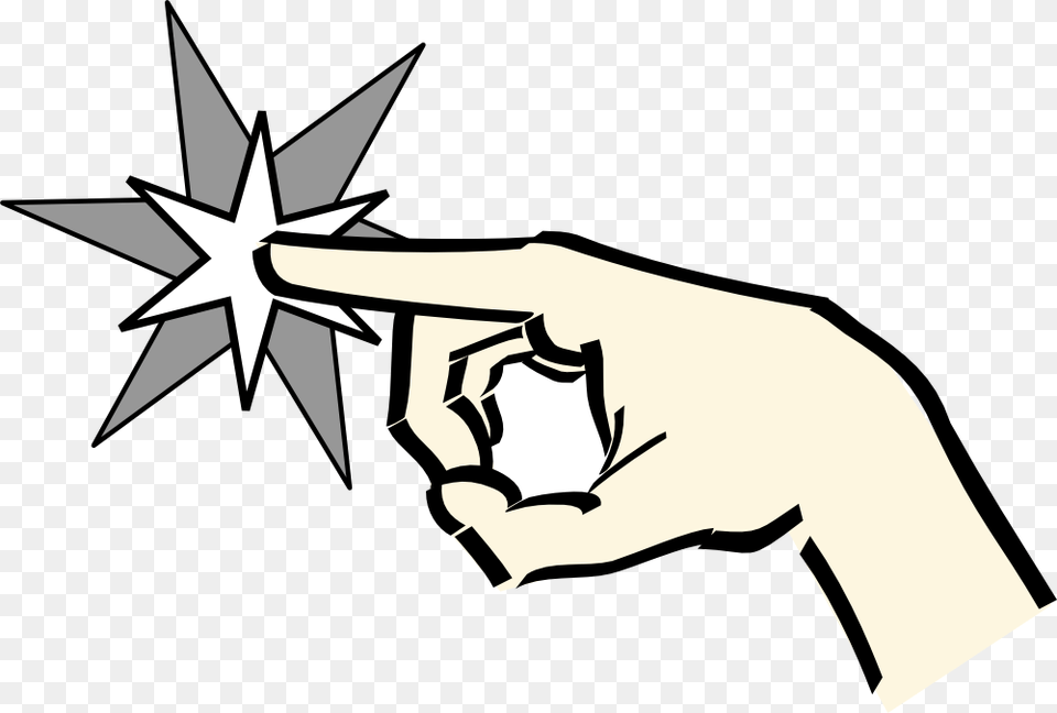 Hand Pointing, Body Part, Person, Star Symbol, Symbol Png Image